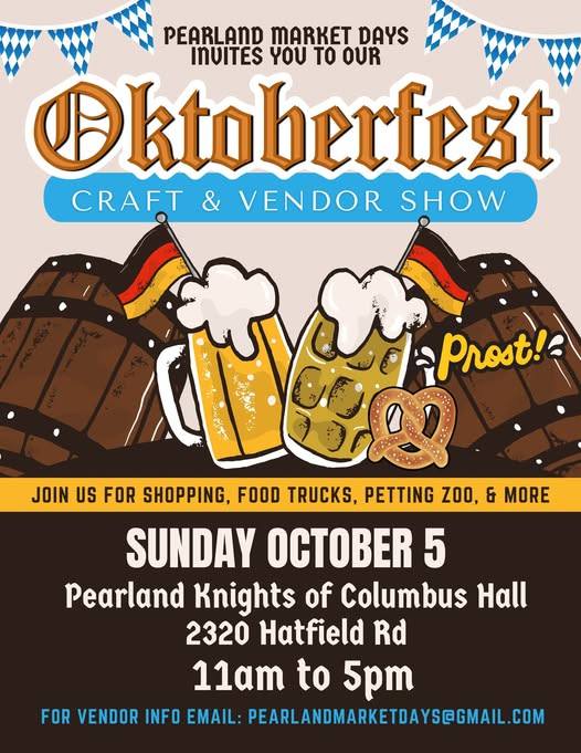 Oktoberfest - Pearland Knights of Columbus Hall - Oct 5th