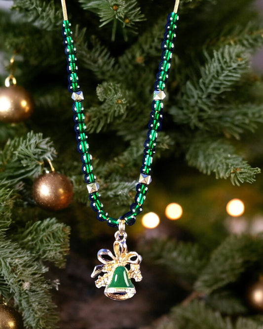 Holiday Bells (Green) Necklace