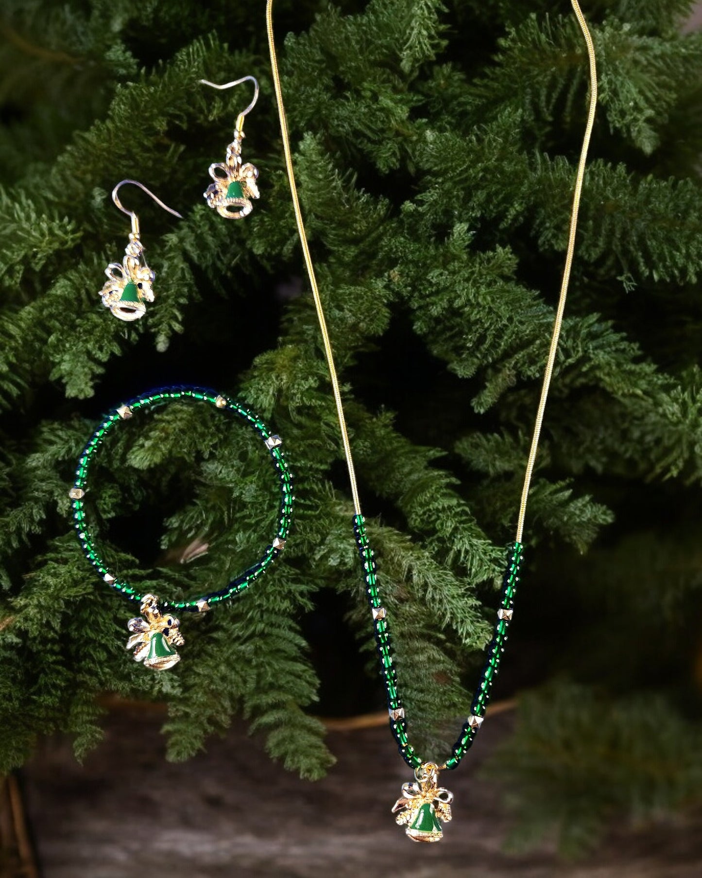 Holiday Bells (Green) Jewelry Collection