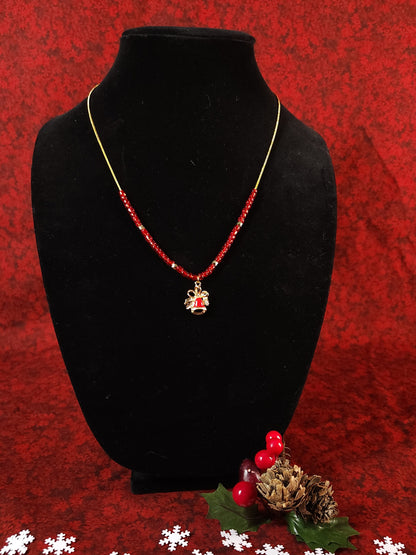 Holiday Bells (Red) Necklace