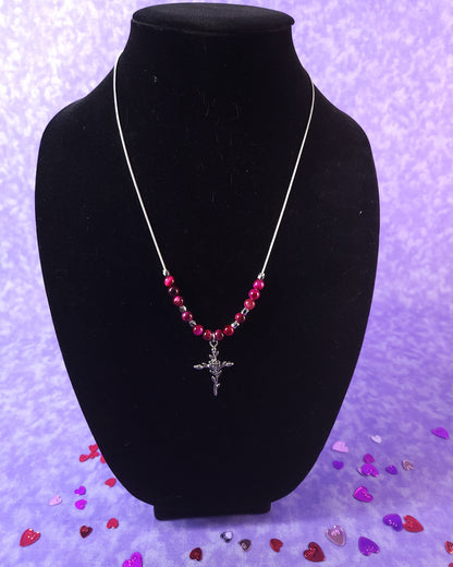 Rose Cross Necklace