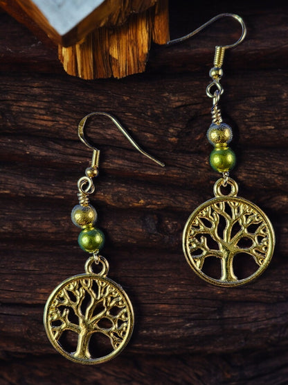 Tree of Life (Golden Finish) Earrings