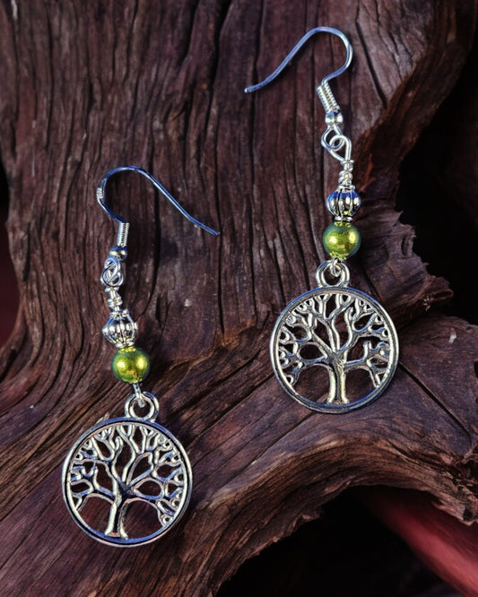 Tree of Life (Silver Finish) Earrings